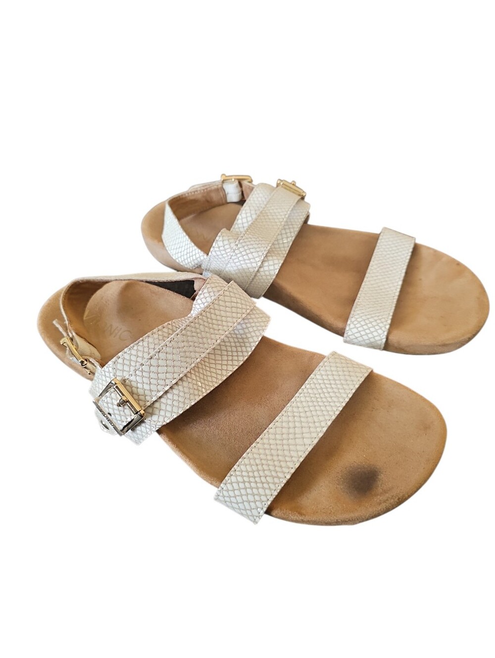 Vionic Women's Grace Samar Backstrap Sandal White Snake Sz 9.5 Sh196 View 6
